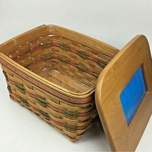 Longaberger 2002 Mother's Day Memories Basket Set with Picture Frame Lid